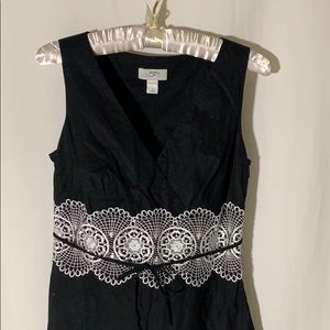 Ann Taylor Loft cotton cocktail length dress